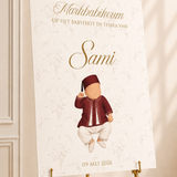 Welkomstbord Geboorte - Family Illustration
