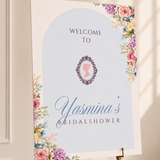 Welkomstbord  Bridalshower - Floral Arch