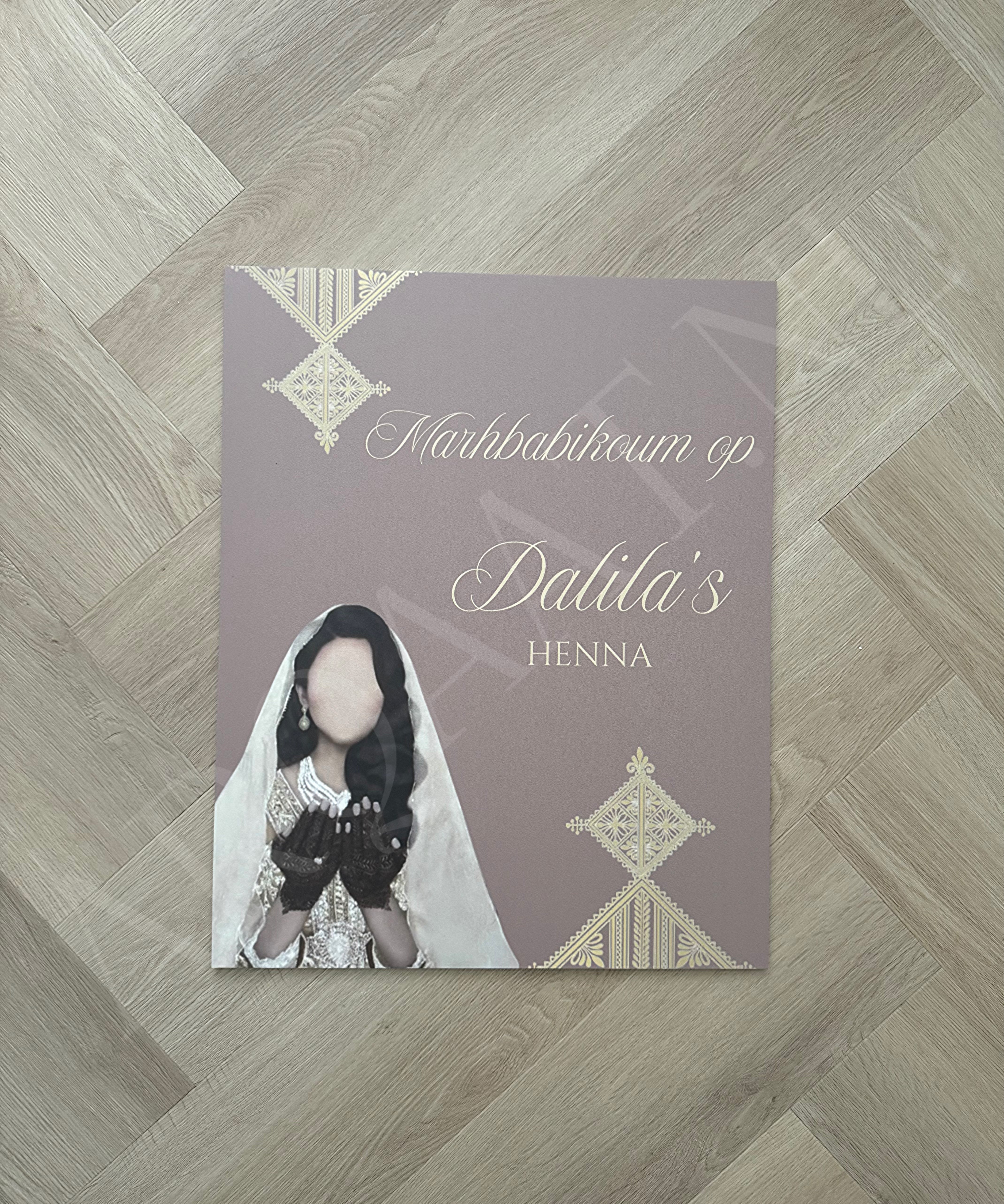 Welkomstbord Henna - Taupe bride