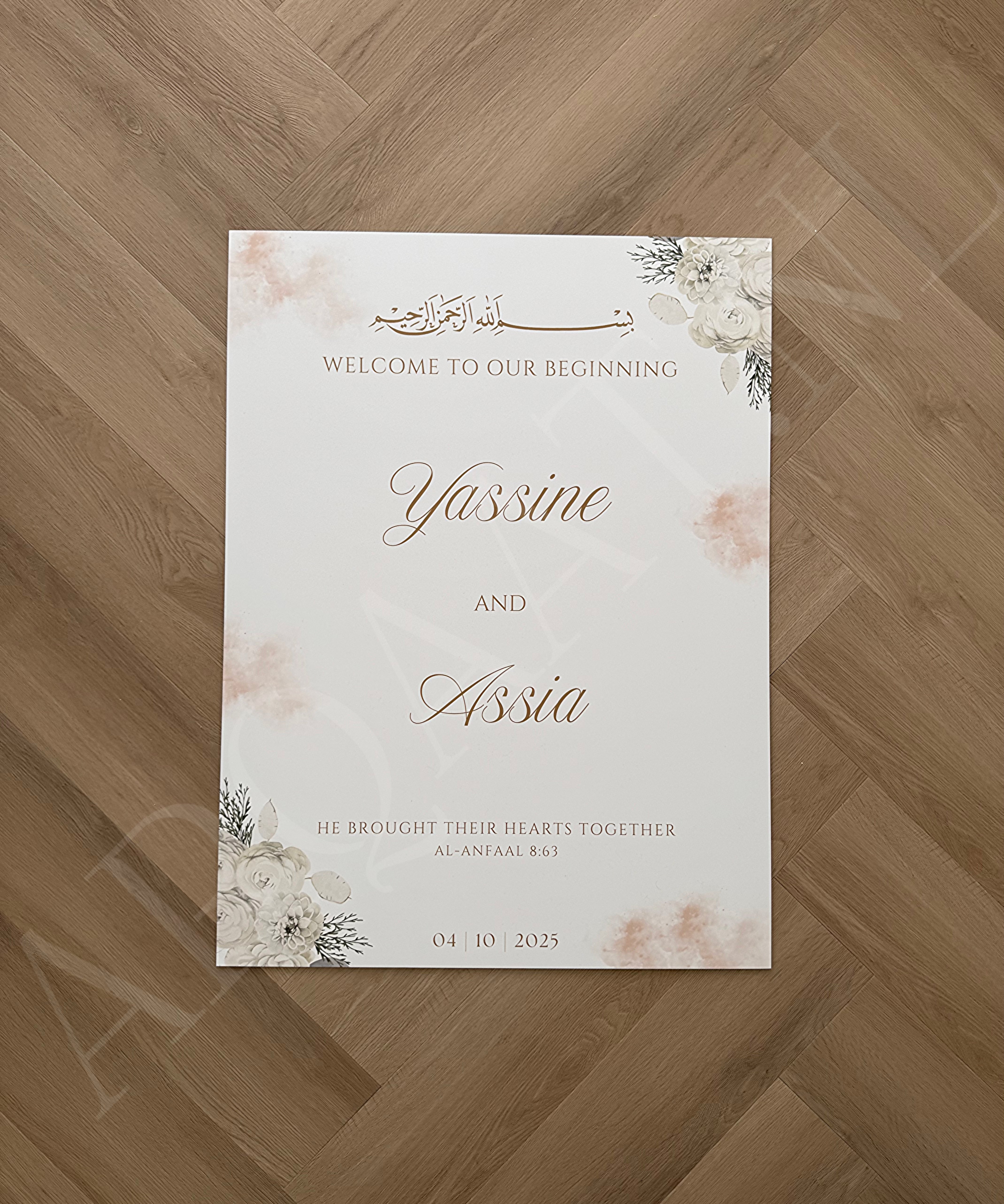 Welkomstbord – Blush