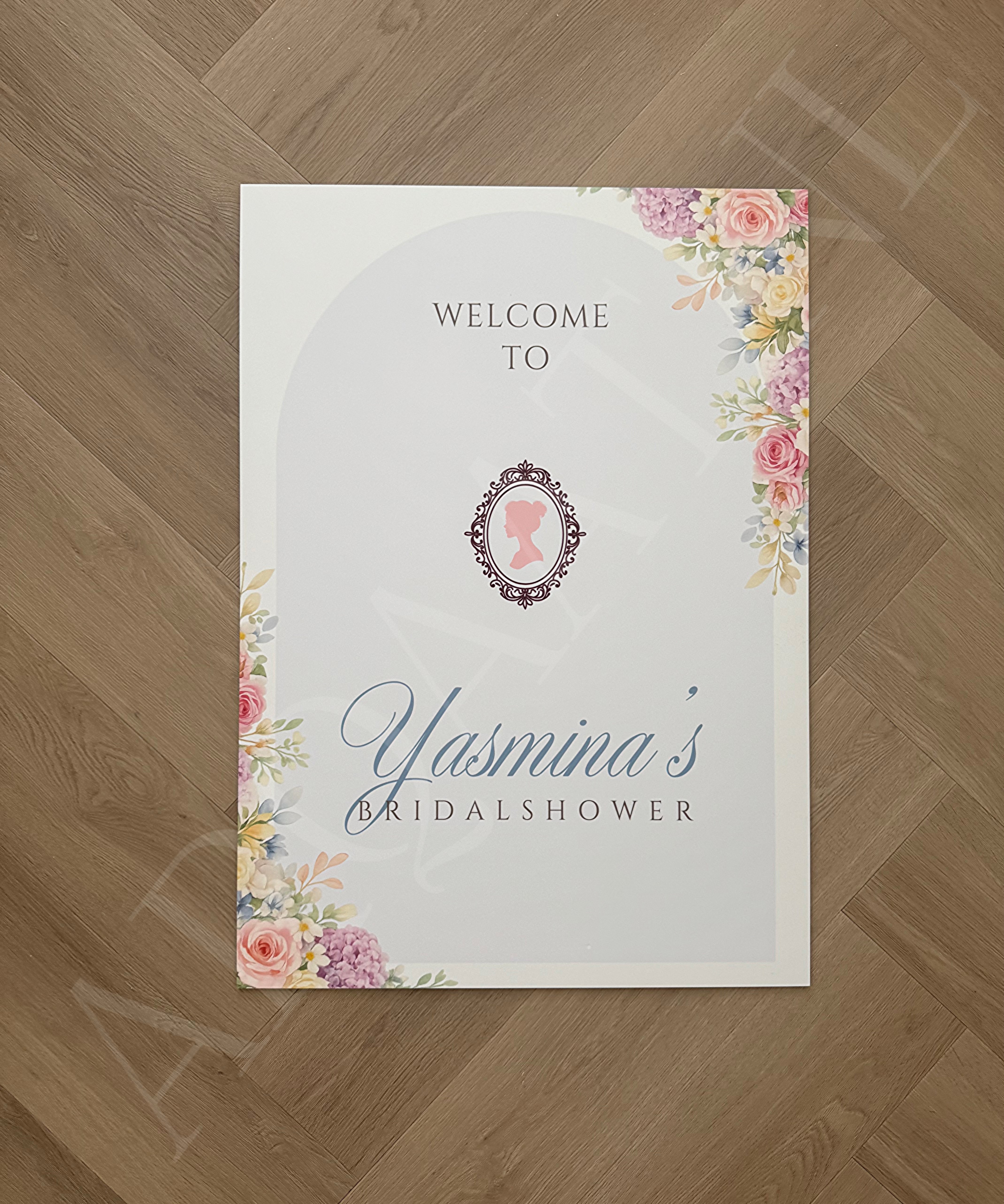 Welkomstbord  Bridalshower - Floral Arch