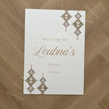 Welkomstbord Henna - Golden Tassels